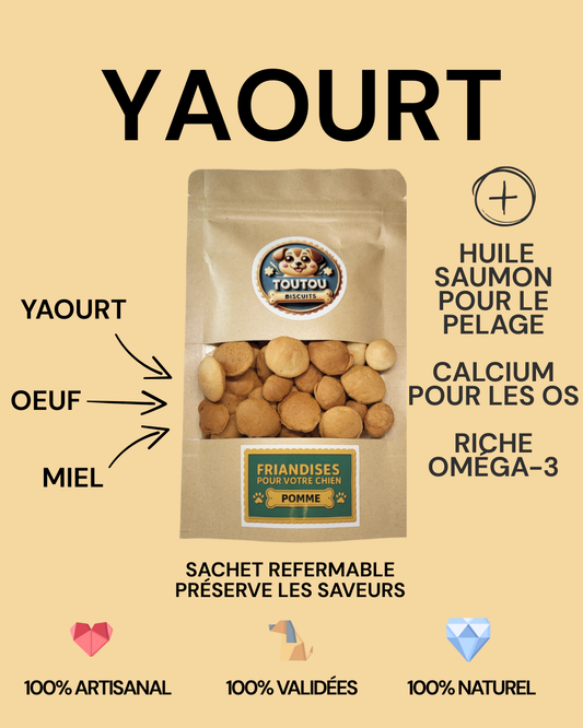 BISCUITS AU YAOURT (avec de l'huile de saumon)