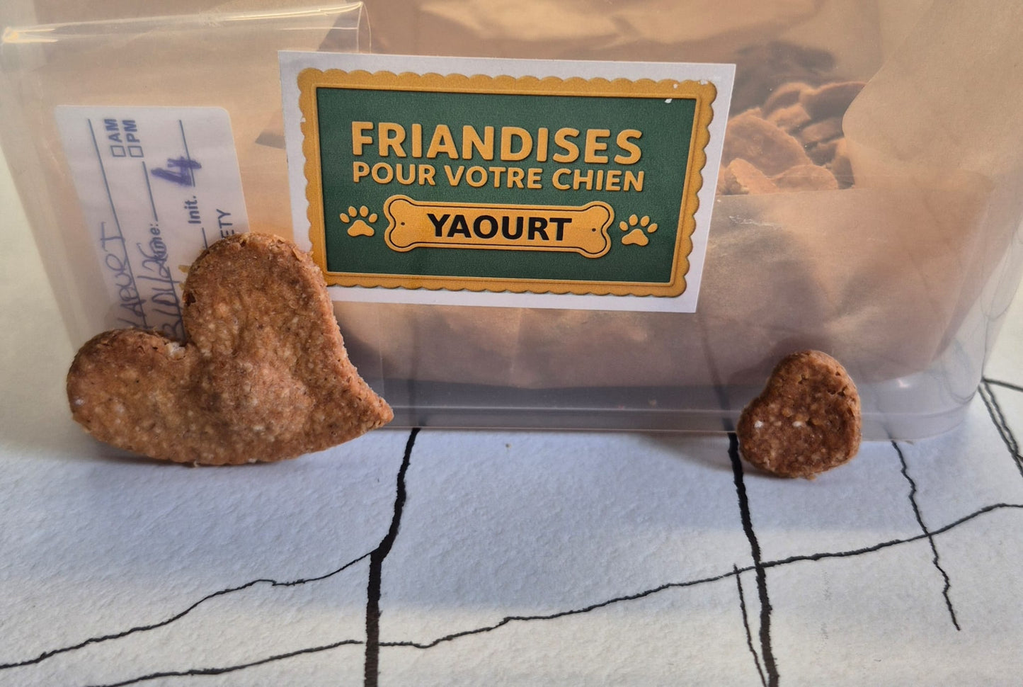 FRIANDISES AU YAOURT (avec de l'huile de saumon)