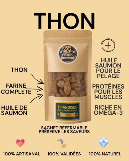 Friandises au THON (avec de l'huile de saumon)