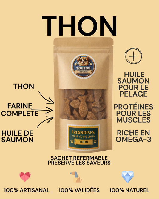 Friandises au THON (avec de l'huile de saumon)