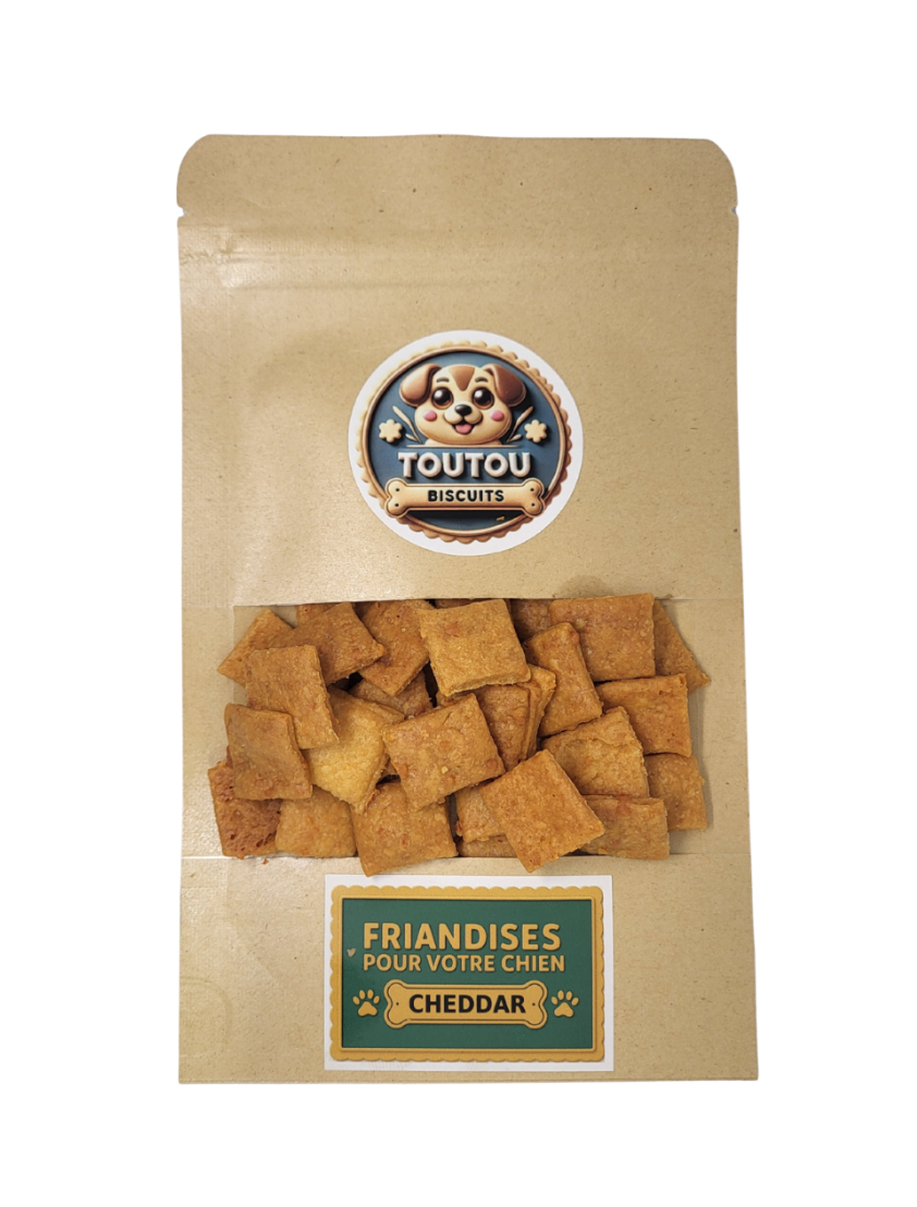 Biscuits croquants pour chien au cheddar – Toutou Biscuits