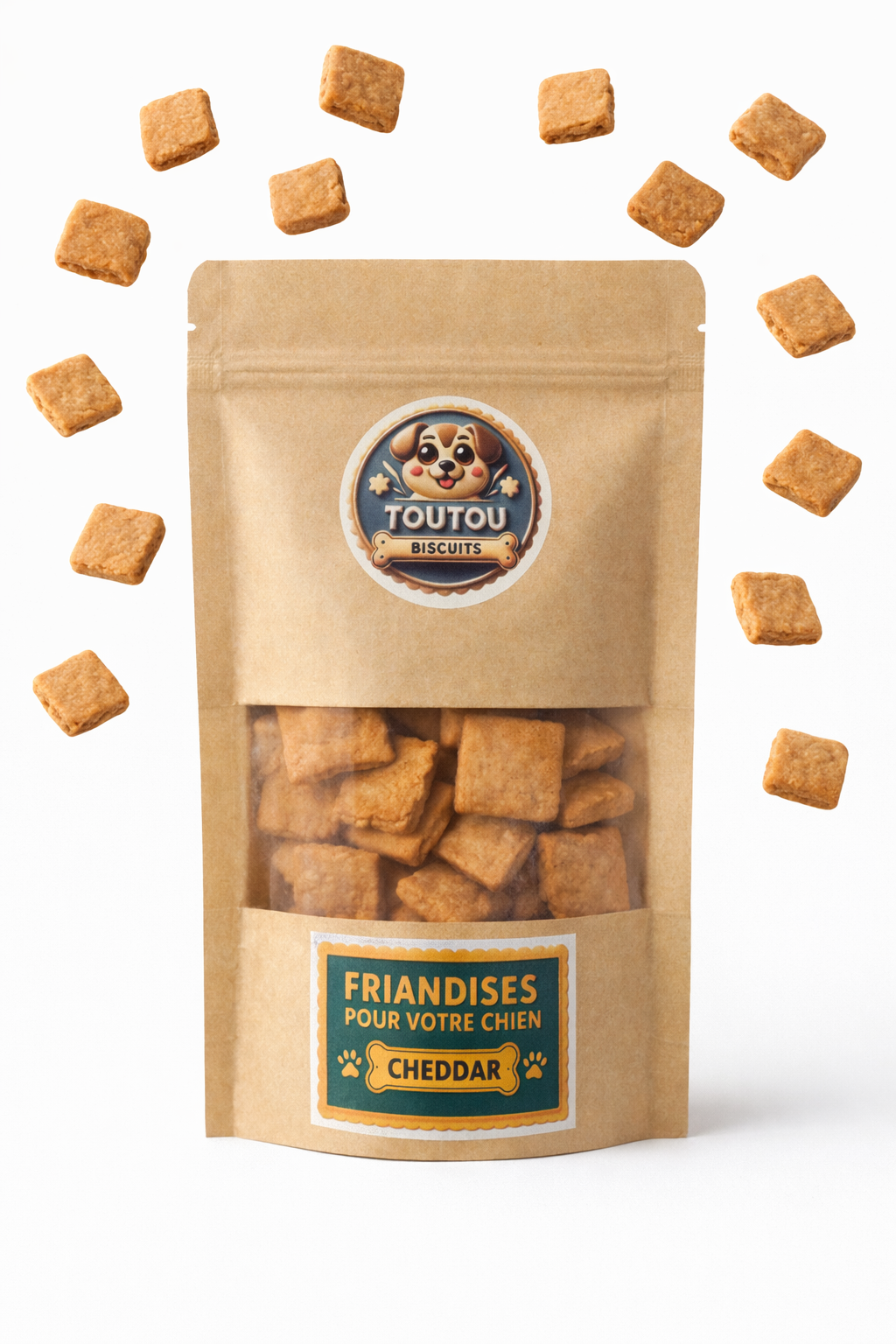 sachet cheddar avc des biscuits autour